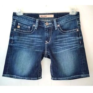 Big Star Women's Blue Distressed Denim Shorts